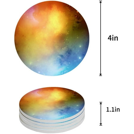 FMSHPON Galaxy Design Starry Sky Set of 6 Round Coaster for Drinks Absorbent Ceramic Stone Coasters Cup Mat with Cork Base for Home Kitchen Room Coffee Table Bar Decor
FMSHPON Galaxy Design Starry Sky Set of 6 Round Coaster for Drinks Absorbent Ceramic Stone Coasters Cup Mat with Cork Base for Home Kitchen Room Coffee Table Bar Decor