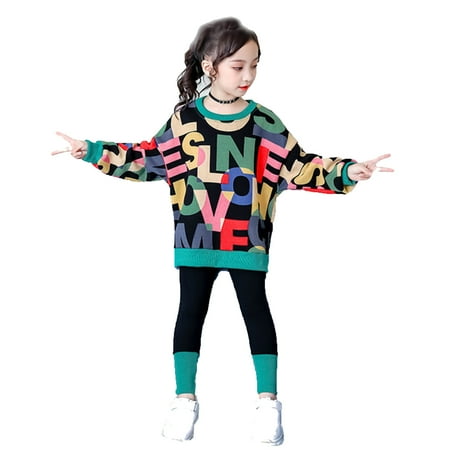 Dadaria Toddler Sweatshirt 4Y-14Y Children Kids Girls Winter Warm Girls Letter Hoodie + Soild Leggings Set Clothes Green 140 Toddler
Dadaria Toddler Sweatshirt 4Y-14Y Children Kids Girls Winter Warm Girls Letter Hoodie + Soild Leggings Set Clothes Green 140 Toddler