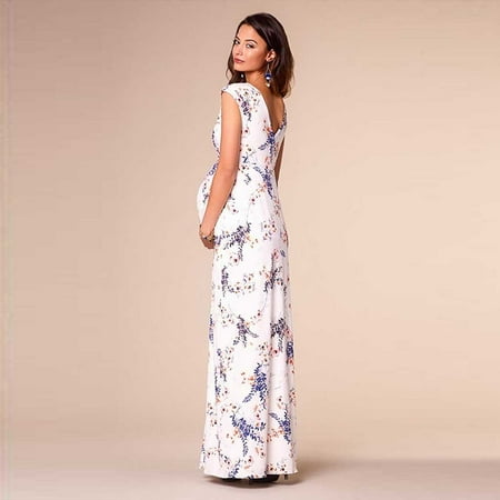 Wirdiell Women Dresses Casual Maxi Dress Floral Short-Sleeved Dress Pregnant Maternity Long Dress Party Dress for Women Summer and Autumn Beach Dress Sun Dress White S
Wirdiell Women Dresses Casual Maxi Dress Floral Short-Sleeved Dress Pregnant Maternity Long Dress Party Dress for Women Summer and Autumn Beach Dress Sun Dress White S