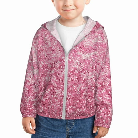 Qekee Pink Glitter Print UPF 50+ Kids Sun-Protective Hooded Long Sleeve Rash Guard for Fishing Water Beach Sports -4 Years
Qekee Pink Glitter Print UPF 50+ Kids Sun-Protective Hooded Long Sleeve Rash Guard for Fishing Water Beach Sports -4 Years