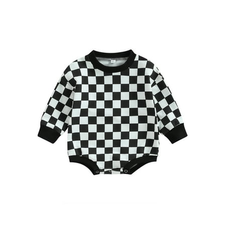 Thaisu Baby Sweatshirt Rompers Checkerboard Print Toddler Long Sleeve Jumpsuit for Infant Cute Clothes
Thaisu Baby Sweatshirt Rompers Checkerboard Print Toddler Long Sleeve Jumpsuit for Infant Cute Clothes