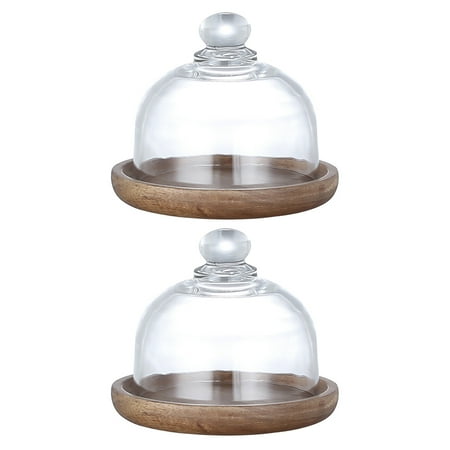 2 Sets Durable Mini Wooden Dessert Trays Mini Cake Trays Mini Dessert Trays