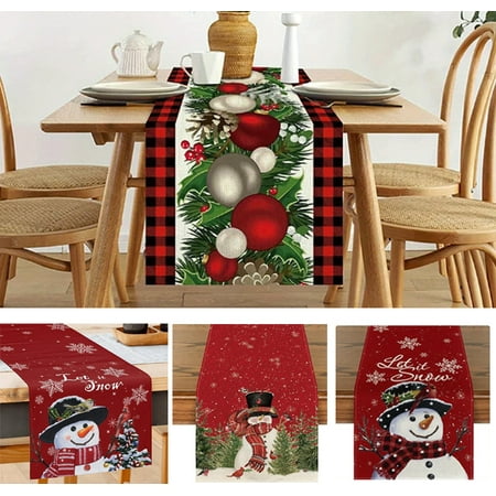 Christmas Table Runner Xmas Linen Table Flag Cover Merry Christmas Decorations 13x72 Inch(C)
Christmas Table Runner Xmas Linen Table Flag Cover Merry Christmas Decorations 13x72 Inch(C)