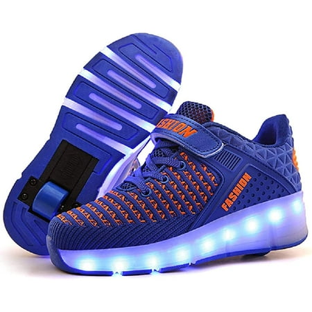 Kids Roller Shoes Boy Girl Sneakers with Wheels Become Sport Sneaker with Led for Christmas Birthday Children Show Gift
Kids Roller Shoes Boy Girl Sneakers with Wheels Become Sport Sneaker with Led for Christmas Birthday Children Show Gift