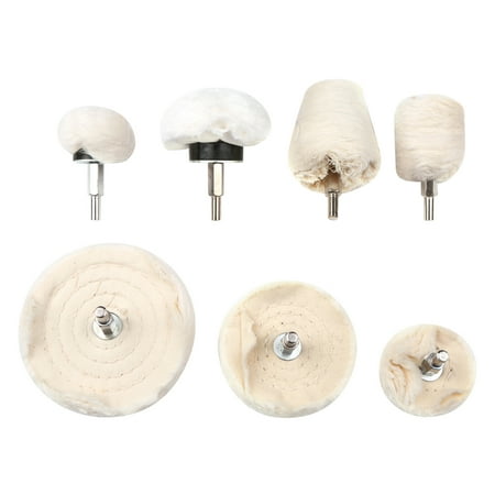 Carevas 7pcs 6.35 Shank Lint Polishing Wheel Polishing Tool Kit Buffing Wheel Polishing Pad Tools for Stainless Steel Aluminum Copper Glass
Carevas 7pcs 6.35 Shank Lint Polishing Wheel Polishing Tool Kit Buffing Wheel Polishing Pad Tools for Stainless Steel Aluminum Copper Glass