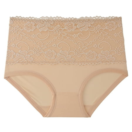 4 Pack Women Sexy Lace Underwear Briefs Plus Size Lace Panties High Waist Hipster Panties