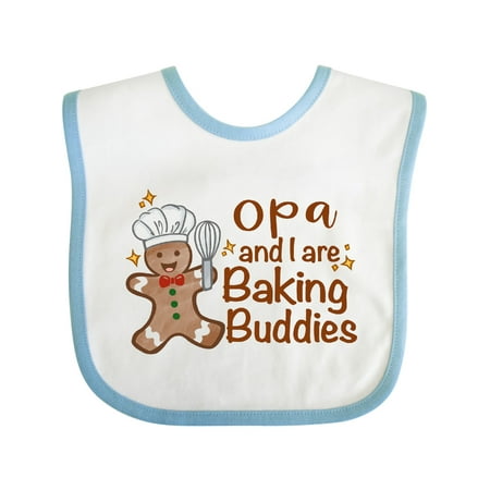 Inktastic Opa and I Are Baking Buddies Gift Baby Boy or Baby Girl Bib