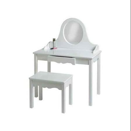 Kid S Vanity And Bench W Round Acrylic Mirror