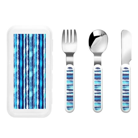 Gaeub Ice Blue Stripes Print 3-Piece Children Knife Spoon Fork Set Stainless Steel Child Flatware Set Kids Utensils Set with Case for Lunch Box (Fork Spoon Knife Combo)
Gaeub Ice Blue Stripes Print 3-Piece Children Knife Spoon Fork Set Stainless Steel Child Flatware Set Kids Utensils Set with Case for Lunch Box (Fork Spoon Knife Combo)