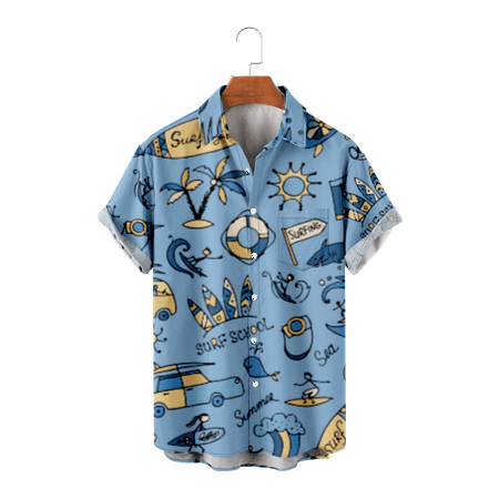 MLFU Mens Kids Hawaiian Shirts Short Sleeve Classic Printed T-Shirts Funky Blouses for Boys 5-14 Years
MLFU Mens Kids Hawaiian Shirts Short Sleeve Classic Printed T-Shirts Funky Blouses for Boys 5-14 Years