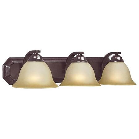 Woodbridge Lighting Marissa 3-light Glass Bathroom Light in Mahogany Bronze