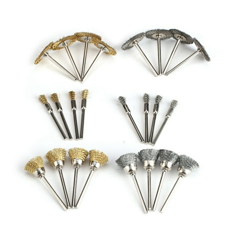 WALFRONT 24Pcs Polishing Wire Wheels Stainless Steel/Brass Grinder Wire Wheel Polishing Brushes for Grinder Drill Rotary Tools
WALFRONT 24Pcs Polishing Wire Wheels Stainless Steel/Brass Grinder Wire Wheel Polishing Brushes for Grinder Drill Rotary Tools