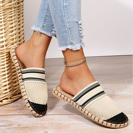 Slippers Clearance Woven Fisherman S Women S Shoes Baotou Half Slippers Net Cloth Lazy Shoes
Slippers Clearance Woven Fisherman S Women S Shoes Baotou Half Slippers Net Cloth Lazy Shoes
