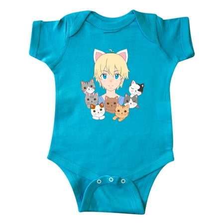 Inktastic Neko Anime Boy with Cats Gift Baby Boy or Baby Girl Bodysuit