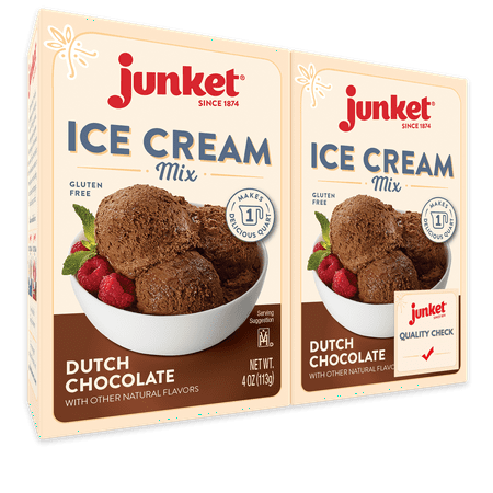 Junket Ice Cream Mix Dutch Chocolate 4 Ounce (Pack of 2)