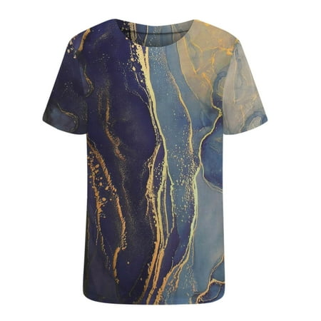 Simplmasygenix Women Tops Summer Clearance Adult Fashion Woman Round Neck Short Sleeve Tops T-Shirt Prints Loose Blouse
Simplmasygenix Women Tops Summer Clearance Adult Fashion Woman Round Neck Short Sleeve Tops T-Shirt Prints Loose Blouse
