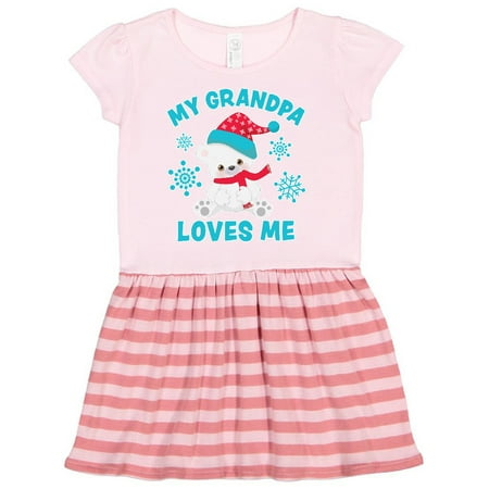 Inktastic Polar Bear My Grandpa Loves Me in Santa Hat with Snowflakes Gift Toddler Girl Dress
Inktastic Polar Bear My Grandpa Loves Me in Santa Hat with Snowflakes Gift Toddler Girl Dress