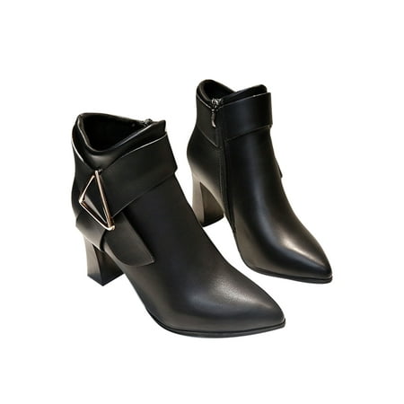 Fangasis Ladies Fashion High Heel Booties Strap Buckle Block Heels Bootie Work Comfort Side Zip Black 6.5
Fangasis Ladies Fashion High Heel Booties Strap Buckle Block Heels Bootie Work Comfort Side Zip Black 6.5