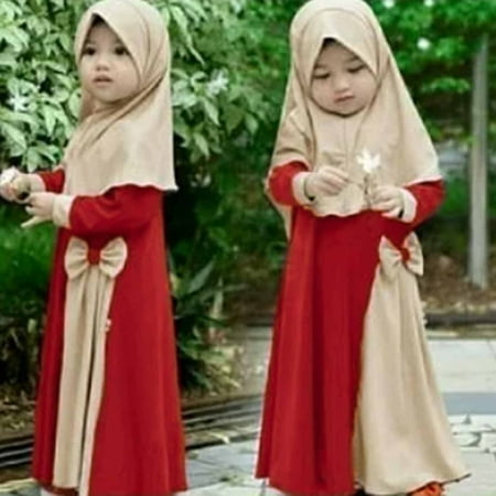 cllios Muslim Long Dress Girls Long-sleeved Round Neck Patchwork Color Long Dress+Headband Cover Two-piece Set
cllios Muslim Long Dress Girls Long-sleeved Round Neck Patchwork Color Long Dress+Headband Cover Two-piece Set