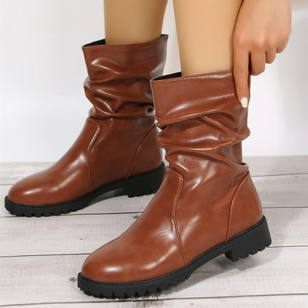 Qiaocaity Women Shoes on Clearance Up to 20% off Winter Boots for Women Shoes Low-Heel Comfortable Outdoor Non-Slip Outdoor Mid-Calf Boots Brown 41
Qiaocaity Women Shoes on Clearance Up to 20% off Winter Boots for Women Shoes Low-Heel Comfortable Outdoor Non-Slip Outdoor Mid-Calf Boots Brown 41