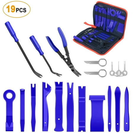 19Pcs Trim Removal Tools Clip Pliers Car Panel Door Audio Trim Removal Tool Kit Auto Clip Pliers Fastener Remover Pry Tool Set with Storage Bag
19Pcs Trim Removal Tools Clip Pliers Car Panel Door Audio Trim Removal Tool Kit Auto Clip Pliers Fastener Remover Pry Tool Set with Storage Bag
