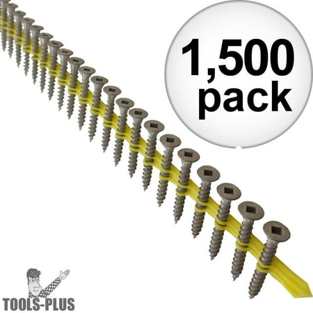 Quik Drive CB3BLGHL114S #9 x 1-1/4 Cement Board-to-Wood Screws w/ 2 Bits 
Quik Drive CB3BLGHL114S #9 x 1-1/4 Cement Board-to-Wood Screws w/ 2 Bits