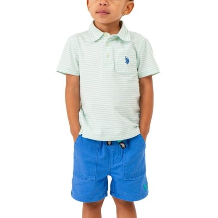 U.S. Polo Assn. Toddler Boy Stripe Polo T-Shirt Sizes 2T-5T