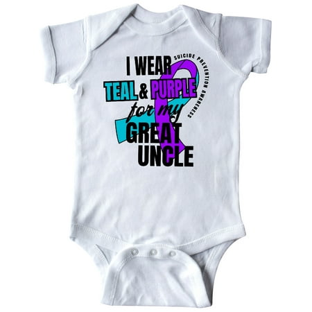 Inktastic Suicide Prevention I Wear Teal and Purple for My Great Uncle Gift Baby Boy or Baby Girl Bodysuit
Inktastic Suicide Prevention I Wear Teal and Purple for My Great Uncle Gift Baby Boy or Baby Girl Bodysuit