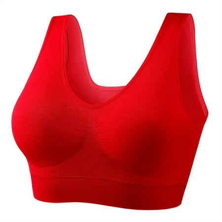 

EHTMSAK Plus Size Sports Bras for Women 4x-5x Push Up Bralettes for Women Sexy Seamless Maternity Bralette Yoga Support Push Up Bras Red S