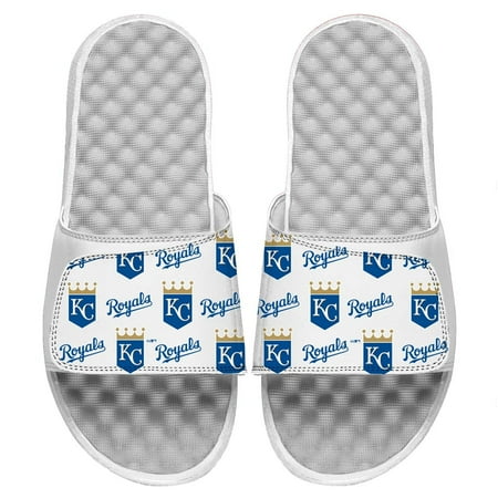 Men s ISlide White Kansas City Royals Loudmouth Logo Slide Sandals