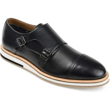 Thomas Vine Thatcher Cap Toe Monk Strap Dress Shoe 13 Black