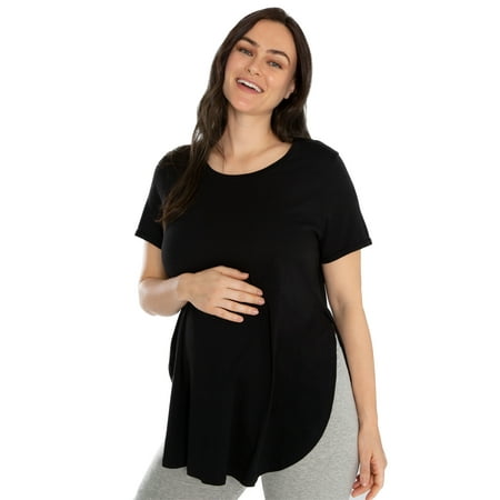 Kindly Yours Women s Maternity Cotton Modal Short Sleeve Nursing T-Shirt