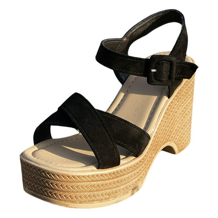 Ediodpoh Women s Platform Sandals Casual Open Toe Summer Shoes Comfortable Buckle Strap Sandals Womens Sandals Black 6.5(37)
Ediodpoh Women s Platform Sandals Casual Open Toe Summer Shoes Comfortable Buckle Strap Sandals Womens Sandals Black 6.5(37)
