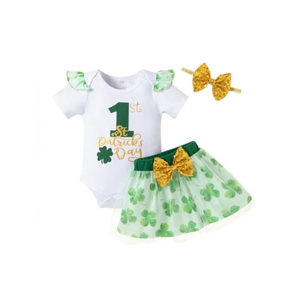 Nokpsedcb Baby Girls Romper Set Short Sleeve Letters Print Romper with Elastic Waist Bowknot Skirt Headband for Casual Daily White 6-12 Months
Nokpsedcb Baby Girls Romper Set Short Sleeve Letters Print Romper with Elastic Waist Bowknot Skirt Headband for Casual Daily White 6-12 Months