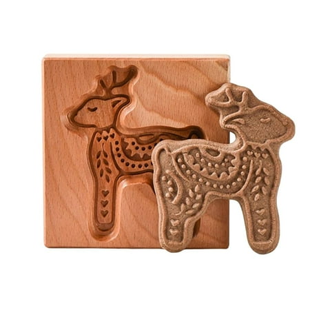 Cookie Cutter Wooden Cookie Mold Embossing Baking Tool for DIY Gingerbread Cakes or Biscuit
Cookie Cutter Wooden Cookie Mold Embossing Baking Tool for DIY Gingerbread Cakes or Biscuit