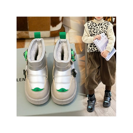 Fangasis Kids Chelsea Boot Plush Lined Ankle Booties Faux Fur Snow Boots Children Warm Shoe School Non-Slip Slip On Winter Bootie Silver Style C 5C
Fangasis Kids Chelsea Boot Plush Lined Ankle Booties Faux Fur Snow Boots Children Warm Shoe School Non-Slip Slip On Winter Bootie Silver Style C 5C