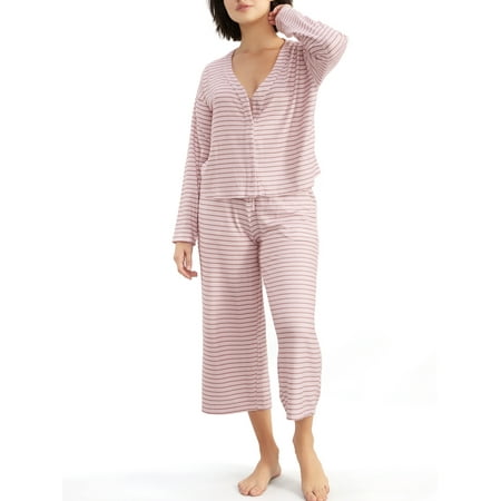 Splendid Womens Cardigan Knit Cropped Pajama Set Style-RLD0013