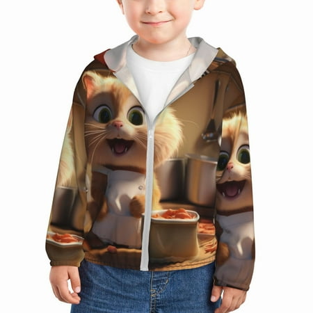 Goofa Cartoon Cooking Cat Printed Kids Zip-Up Hoodie Girls Boys UPF50+ Sun Protection Jacket Hooded Cooling Shirt-5 Years
Goofa Cartoon Cooking Cat Printed Kids Zip-Up Hoodie Girls Boys UPF50+ Sun Protection Jacket Hooded Cooling Shirt-5 Years