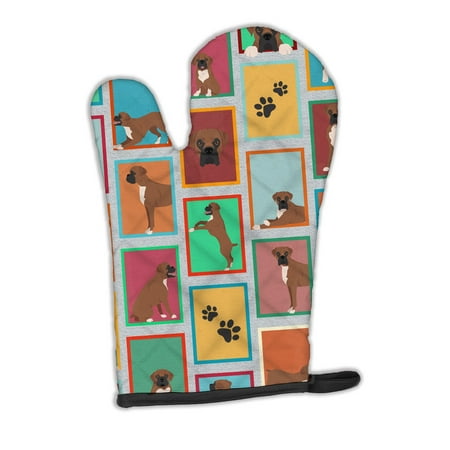 Lots of Black Face Boxer Oven Mitt 8.5 in x 12 in