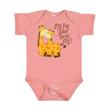 Inktastic My Big Sister Loves Me! Gift Baby Boy or Baby Girl Bodysuit 
Inktastic My Big Sister Loves Me! Gift Baby Boy or Baby Girl Bodysuit