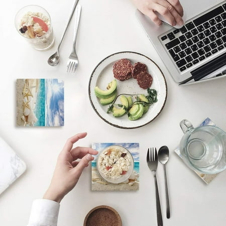 KXMDXA Beautiful Beach Seascape Set of 6 Coaster for Drinks Absorbent Ceramic Stone Coasters Cup Mat with Cork Base for Home Kitchen Room Coffee Table Bar Decor
KXMDXA Beautiful Beach Seascape Set of 6 Coaster for Drinks Absorbent Ceramic Stone Coasters Cup Mat with Cork Base for Home Kitchen Room Coffee Table Bar Decor