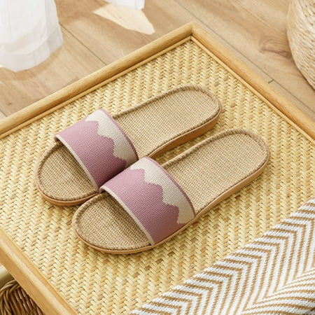Slippers For Womens Men Linen Shoes Women Summer Household Beach Slippers Sandals Floor Shoes Slides Note Please Buy One Or Two Sizes Larger
Slippers For Womens Men Linen Shoes Women Summer Household Beach Slippers Sandals Floor Shoes Slides Note Please Buy One Or Two Sizes Larger