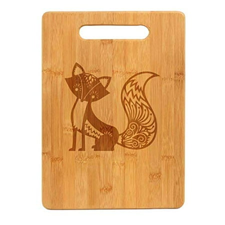 Bamboo Wood Cutting Board Fancy Fox
