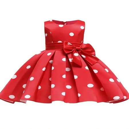 SHENZHHONGCYC Fantastic children‘s apparel for a memorable performance - Stylish sleeveless princess dress with stunning pleated bow and playful polka dots. Ideal attire for flower girls
SHENZHHONGCYC Fantastic children‘s apparel for a memorable performance - Stylish sleeveless princess dress with stunning pleated bow and playful polka dots. Ideal attire for flower girls
