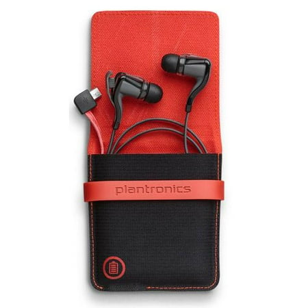 Refurbished Plantronics Backbeat GO 2 Black with Charging Case Stereo Bluetooth Headset