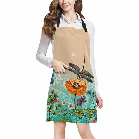 ASHLEIGH Summer Dragonflies Butterflies Flowers Grass and Plants Adjustable Bib Apron with Pockets Commercial Restaurant and Home Kitchen Adjustable Apron
ASHLEIGH Summer Dragonflies Butterflies Flowers Grass and Plants Adjustable Bib Apron with Pockets Commercial Restaurant and Home Kitchen Adjustable Apron