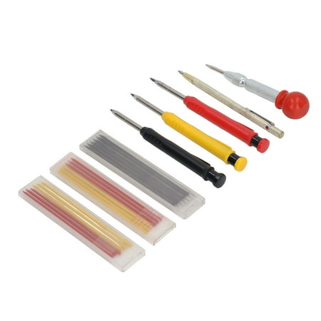 Carpentry Pencil Set Comfortable Grip 45mm Extended Nib Multifunctional Sharpener Woodworking Scriber Pen For Marking Wood Plastic
Carpentry Pencil Set Comfortable Grip 45mm Extended Nib Multifunctional Sharpener Woodworking Scriber Pen For Marking Wood Plastic