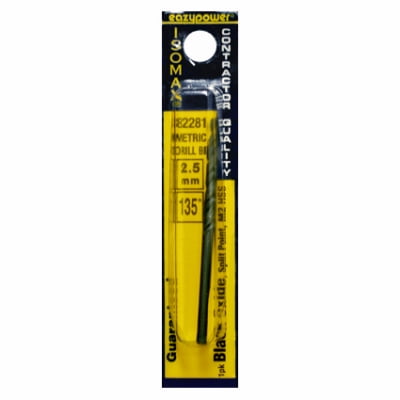 Eazypower 4PK 2.5 mm 0.0984 Black Oxide Drill Bit 135 Degree Split Point M2 High
Eazypower 4PK 2.5 mm 0.0984 Black Oxide Drill Bit 135 Degree Split Point M2 High
