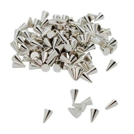 

100 Pieces Plastic Conic Rivets for Sewing Accessories Silver