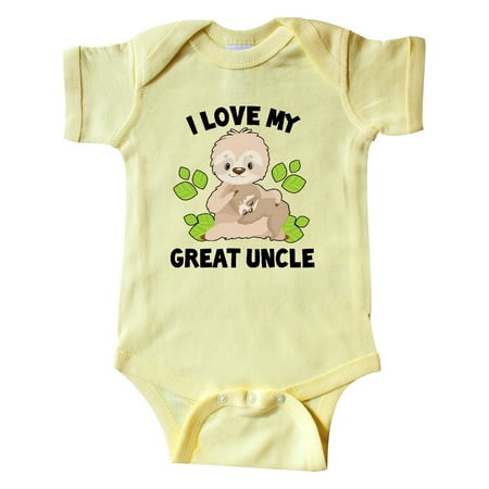 Inktastic Cute Sloth I Love My Great Uncle with Green Leaves Gift Baby Boy or Baby Girl Bodysuit
Inktastic Cute Sloth I Love My Great Uncle with Green Leaves Gift Baby Boy or Baby Girl Bodysuit